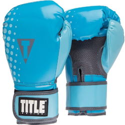 Женские боксерские перчатки TITLE Boxing Aerovent Adapt Fit синие