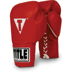 Боксерские перчатки TITLE Pro Fight Gloves красные