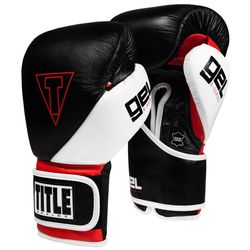 Боксерські рукавички TITLE GEL E-Series Training Gloves (Title-ESCTG-BK, Чорний/Білий)