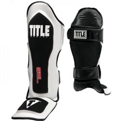 Захист гомілки (Щитки) TITLE GEL Elite Pro Shin and Instep Guards (GEPSIG-BK-WH, Чорний / Білий)