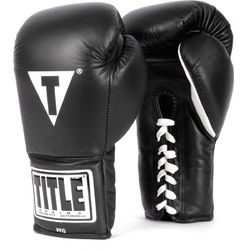 Боксерские перчатки TITLE Pro Fight Gloves черные