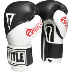 Боксерские перчатки TITLE Infused Foam Anarchy Training Gloves (TIFTGE, черно-белые)