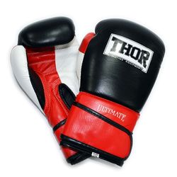 Рукавиці боксерські THOR ULTIMATE із натуральної шкіри (551-01Leather-W-B-R, Чорно-червоний)