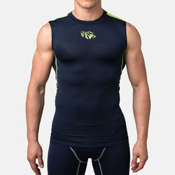 Компрессионная футболка без рукавов Peresvit Air Motion Compression Tank Navy Flu Yellow