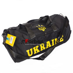 Сумка для спортзалу UKRAINE бочонок (GA-0155-BK, чорна)