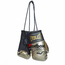 Сувенірні рукавиці Everlast на шнурках для авто (1381, чорно-сріблясті)