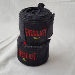 УЦЕНКА Бинты Everlast спандекс VL-0009 черные 3м повреждение ленты