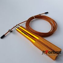 Скакалка скоростная Zelart Кроссфит на подшипниках со стальной ручкой (FI-5100, оранжевый)