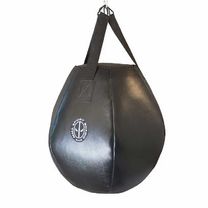 Груша боксерская круглая 60см Spurt из натуральной кожи 2.2-3.0 мм 30-35кг (SP-05К, черная)