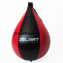 Груша каплевидная подвесная Zelart (BO-6315, красно-черный)