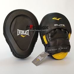 Лапи боксерські гнуті Everlast Elite Leather Mantis Punch Mitts (9283588274, чорний)