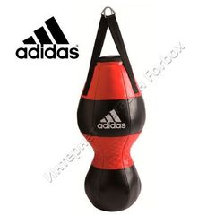 Боксерский мішок Adidas 0.8м силует (ADIBAC28, чорно-червоний)