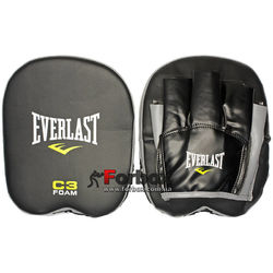 Лапи боксерські міні Everlast прямі (BO-5234, чорно-сірі)