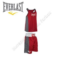 Форма боксерская Everlast Competition Outfit (BSECO, красно-серая)