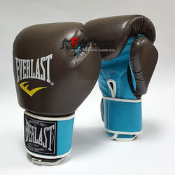 Боксерские перчатки Everlast на основе PU (BO-5032, коричнево-синие)