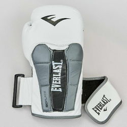 Боксерські шкіряні рукавички EVERLAST з натуральної шкіри (MA-6759-W, білий)