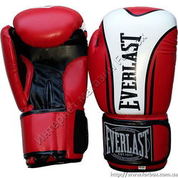 Рукавиці для боксу Everlast Fight Star шкірзам (BO-0225, червоні)