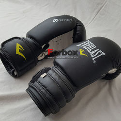 Уцінка Рукавиці для боксу Everlast Pro Fight (MA-5018, чорні) 10oz нетоварний вигляд