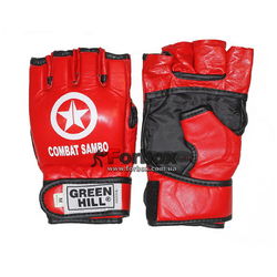 Перчатки для самбо (ММА) Green Hill с лицензией FIAS (CFBM-2085, красные)