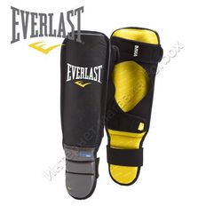 Захист гомілки та стопи Everlast Pro шкіра (SGEL, чорний)