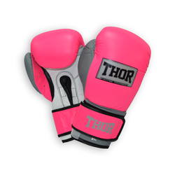 Рукавиці боксерські PU Typhoon THOR (8027-02-PU-Pink-Grey-W, Рожевий)